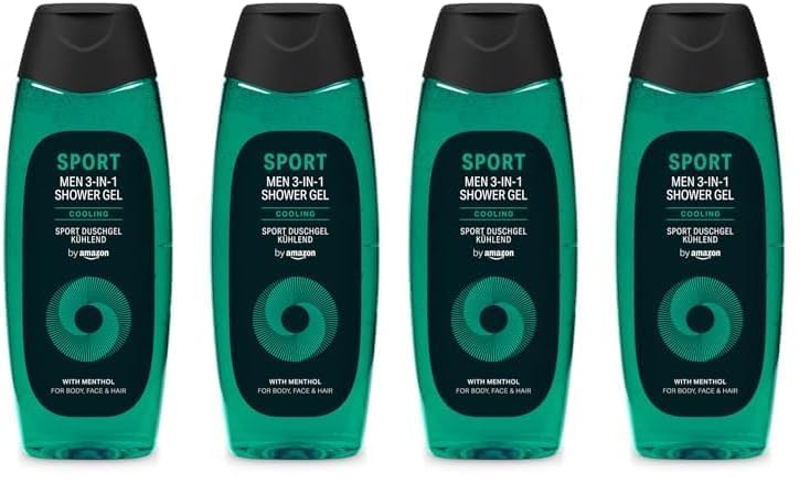 by Amazon Men Sport 3in1 Shower Gel Refill, 2 x 1000ml (Pack of 2)