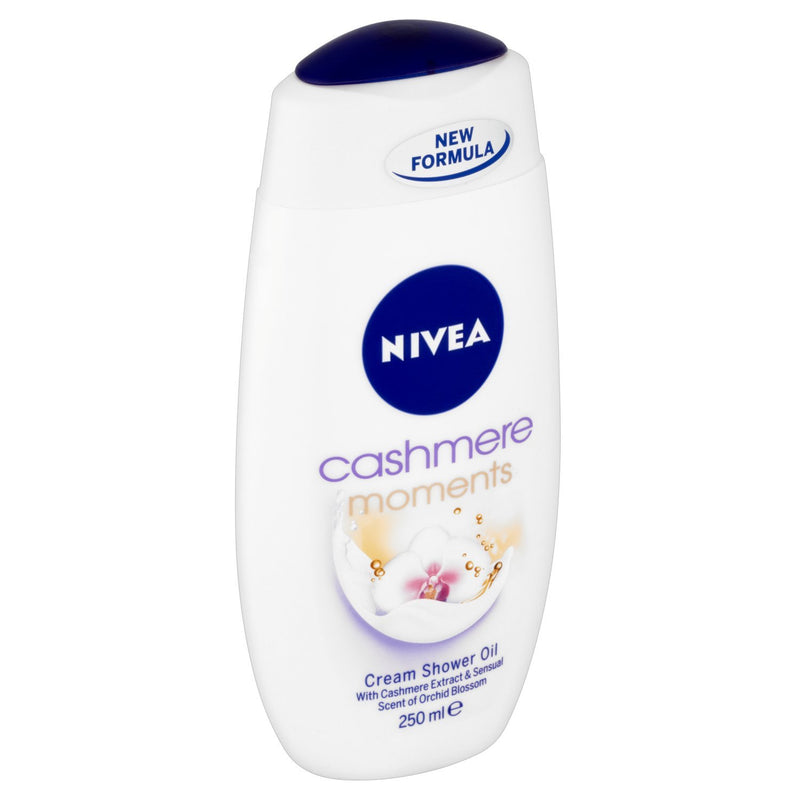 Nivea Cashmere & Cotton Oil Shower Gel (250ml), Body Wash with Vitamin C, E, and Precious Oils, Protects Skin from Drying Out and Leaves it Touchably Smooth