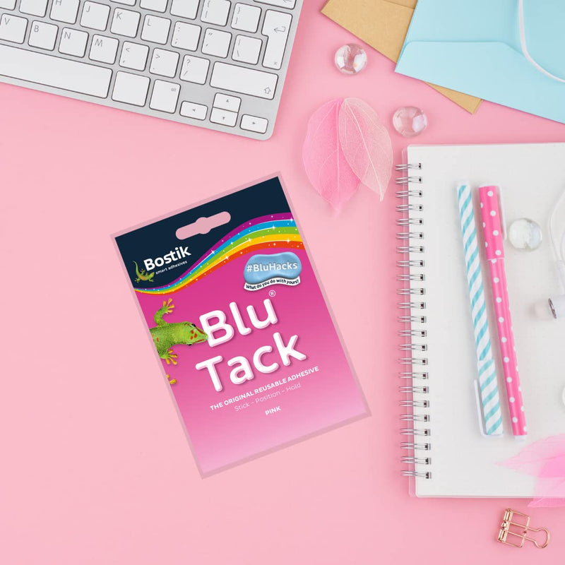 Bostik Blu Tack Blue - Handy Size - Multipurpose Reusable Adhesive - Clean - Safe & Easy to Use - Non-Toxic
