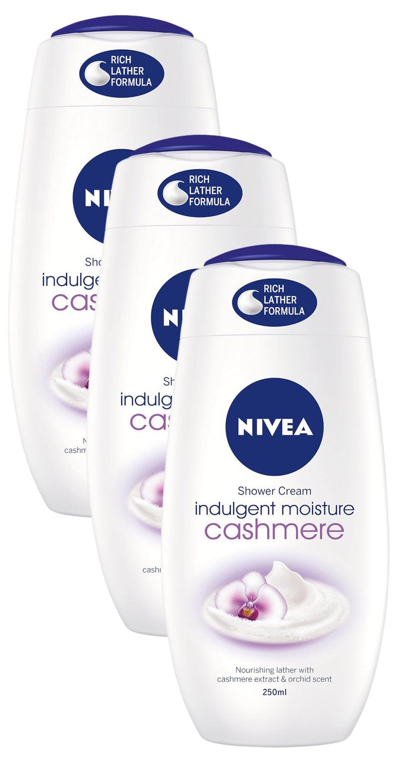 Nivea Cashmere & Cotton Oil Shower Gel (250ml), Body Wash with Vitamin C, E, and Precious Oils, Protects Skin from Drying Out and Leaves it Touchably Smooth