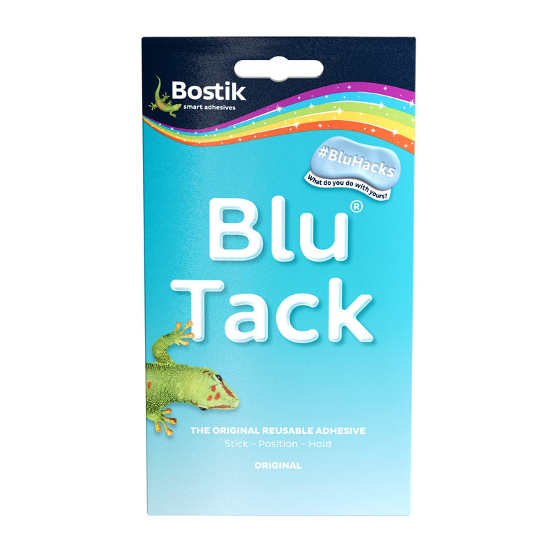 Bostik Blu Tack Blue - Handy Size - Multipurpose Reusable Adhesive - Clean - Safe & Easy to Use - Non-Toxic