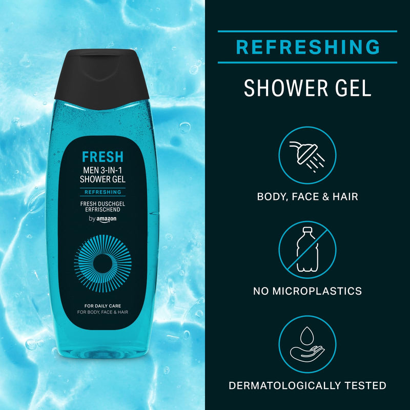 by Amazon Men Sport 3in1 Shower Gel Refill, 2 x 1000ml (Pack of 2)
