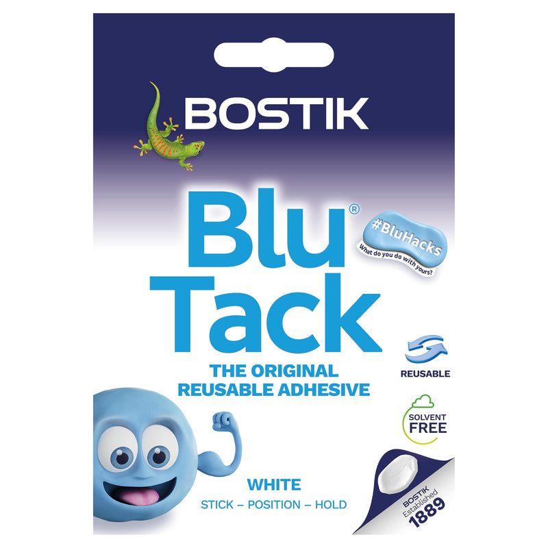 Bostik Blu Tack Blue - Handy Size - Multipurpose Reusable Adhesive - Clean - Safe & Easy to Use - Non-Toxic