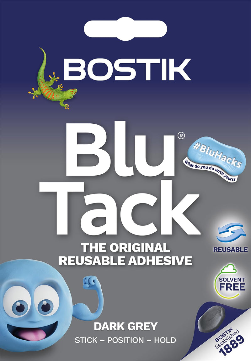 Bostik Blu Tack Blue - Handy Size - Multipurpose Reusable Adhesive - Clean - Safe & Easy to Use - Non-Toxic