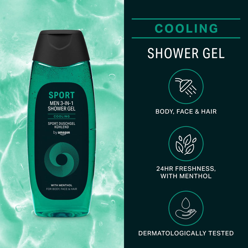 by Amazon Men Sport 3in1 Shower Gel Refill, 2 x 1000ml (Pack of 2)