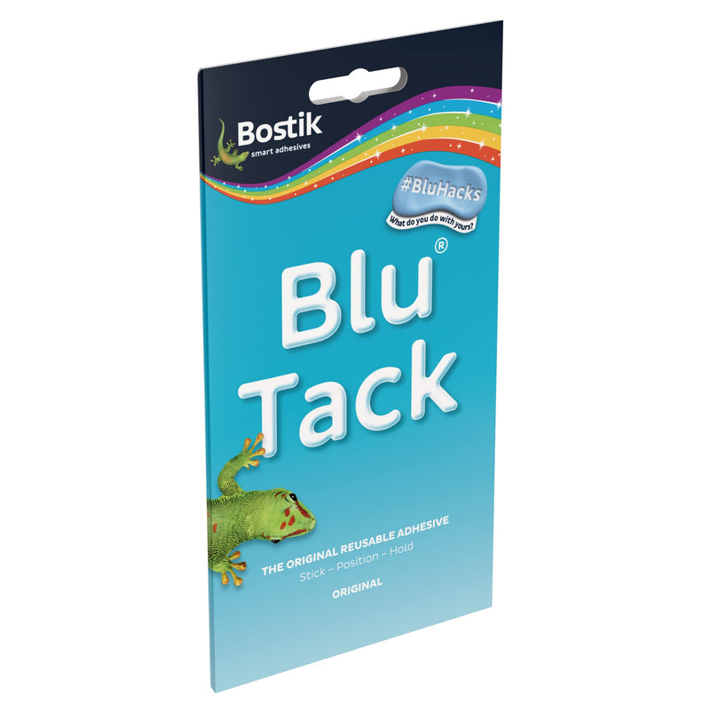 Bostik Blu Tack Blue - Handy Size - Multipurpose Reusable Adhesive - Clean - Safe & Easy to Use - Non-Toxic
