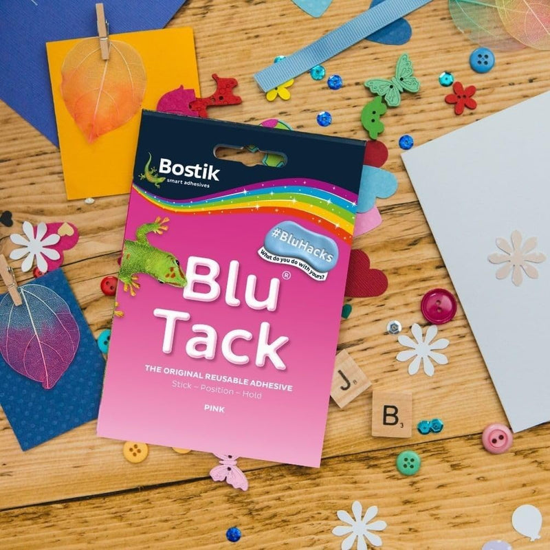 Bostik Blu Tack Blue - Handy Size - Multipurpose Reusable Adhesive - Clean - Safe & Easy to Use - Non-Toxic